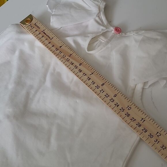 18MO SAVANNAH CARNIVAL CAROUSEL GIRAFFE LLAMA ZEBRA POM ZOO RUFFLE TOP - Picture 2 of 7